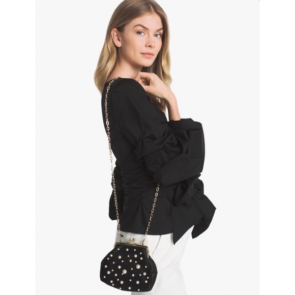 WHBM FAUX PEARL CLUTCH - Picture 3 of 8